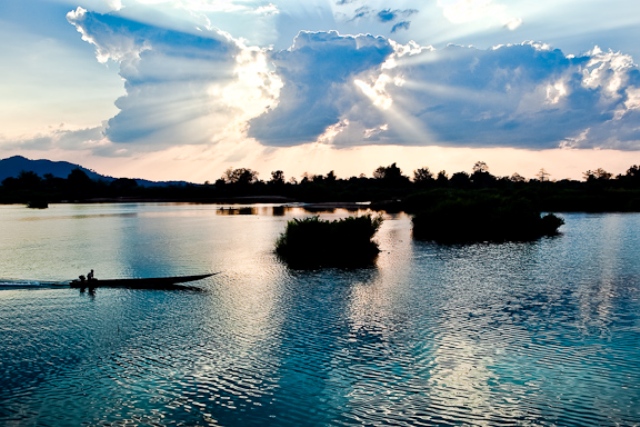 4000 iles Laos au lever du soleil