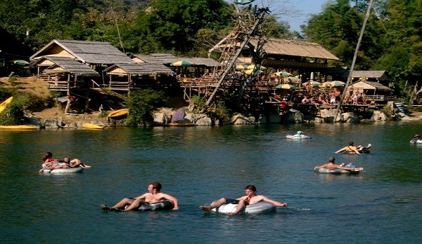 Relaxation à vang Vieng au Laos