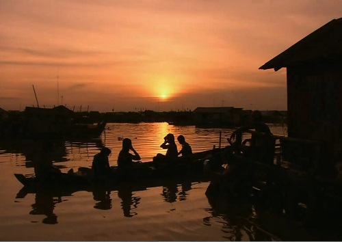Le grand lac Tonle Sap, au Cambodge